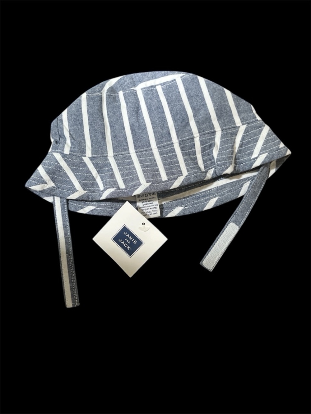 Janie and Jack Navy Stripe Sun Hat for Babies 3-6 months NWT